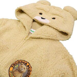Ted2 onesie Thunder Buddies Hooded Pajamas Tan Large Bear Cosplay Costume XXL